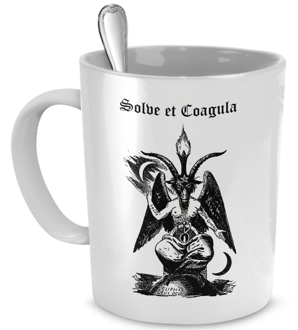 Esoteric Coffee Mug - Baphomet Solve Et Coagula Symbol - Occult