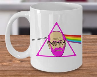 Psychology coffee mug - Freud in pink - Sigmund Freud funny mug gift - Gift for psychologist - Psychotherapist gift