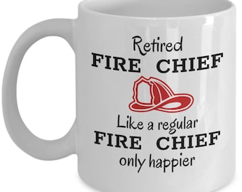 Teruggetrokken brandleiderkoffiemok - de belangrijkste giften van de brandhoofd - brandleidergift voor pensionering - brandweermangift - de mok van de brandweerman FD