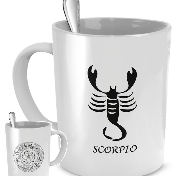 Scorpio mug - Zodiac coffee mug - Horoscope Scorpio star sign - Scorpio gift - Astrology Scorpio gifts - astrological birthday gift for her