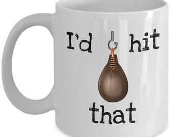 Ik zou raken dat - grappige boksen mok - cadeau voor boksen liefhebbers - boksen thema cadeau - bokscoach - kickboksen cadeau - gym humor - bokssport