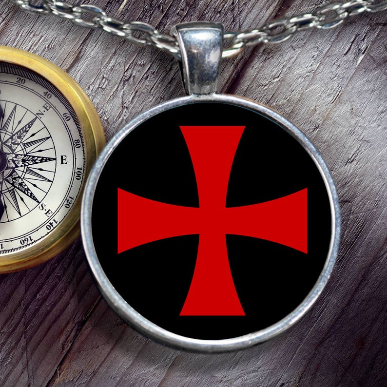 Knights Templar Masonic Necklace Templar Red Cross Symbol | Etsy
