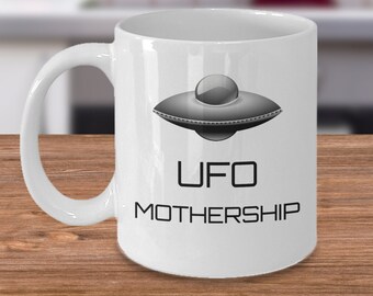Aliens Kaffeebecher - UFO Mutterschiff - ich BELIEVE außerirdische Tasse Geschenk - Alien Gläubigen Bereich 51 Roswell Vorfall Geschenke - UFO-Jäger