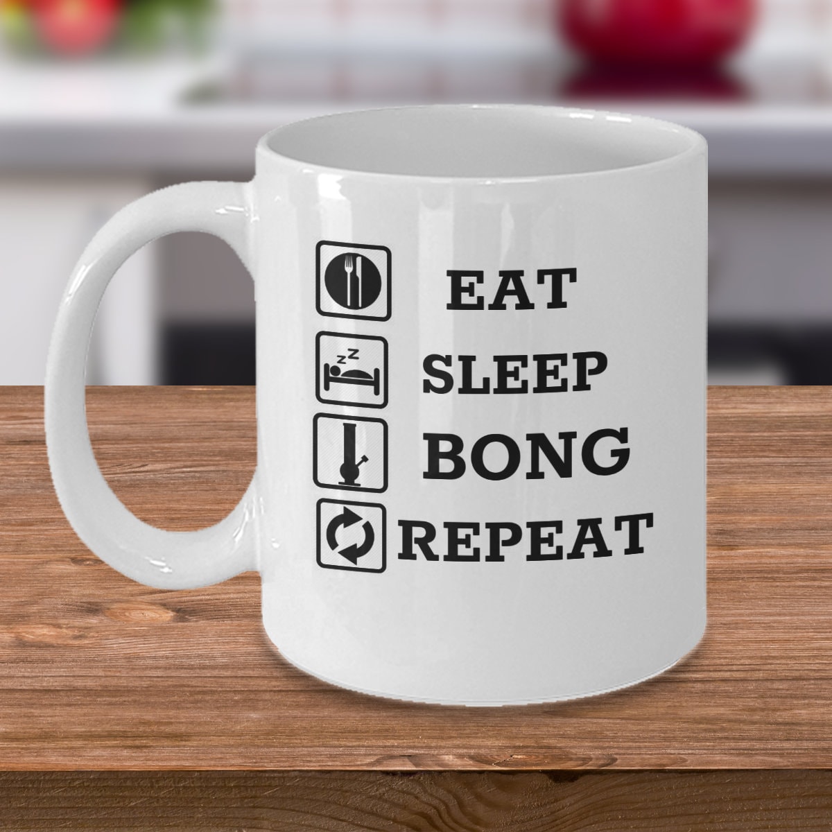 WEED coffee mug Eat sleep bong repeat wake and bake 420 Etsy