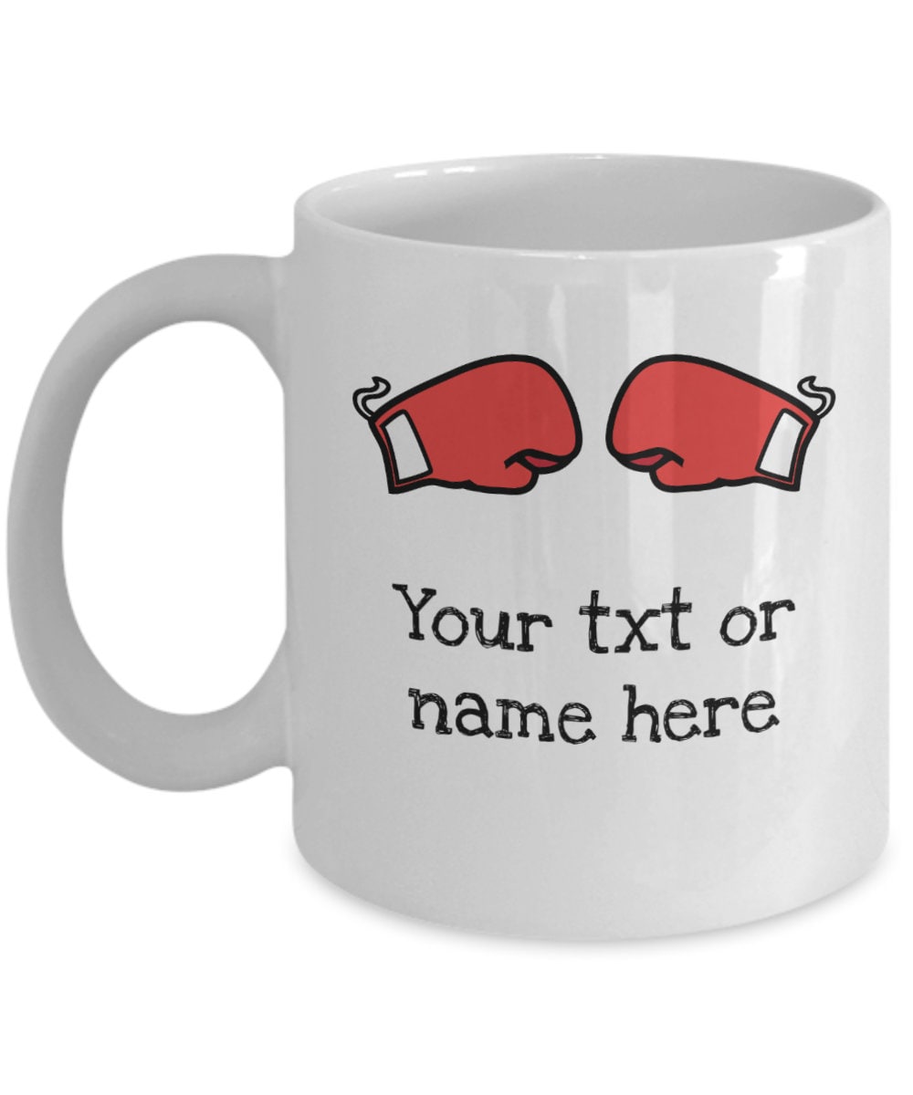 Custom boxing gloves themed mug personalized boxer gift for Etsy
