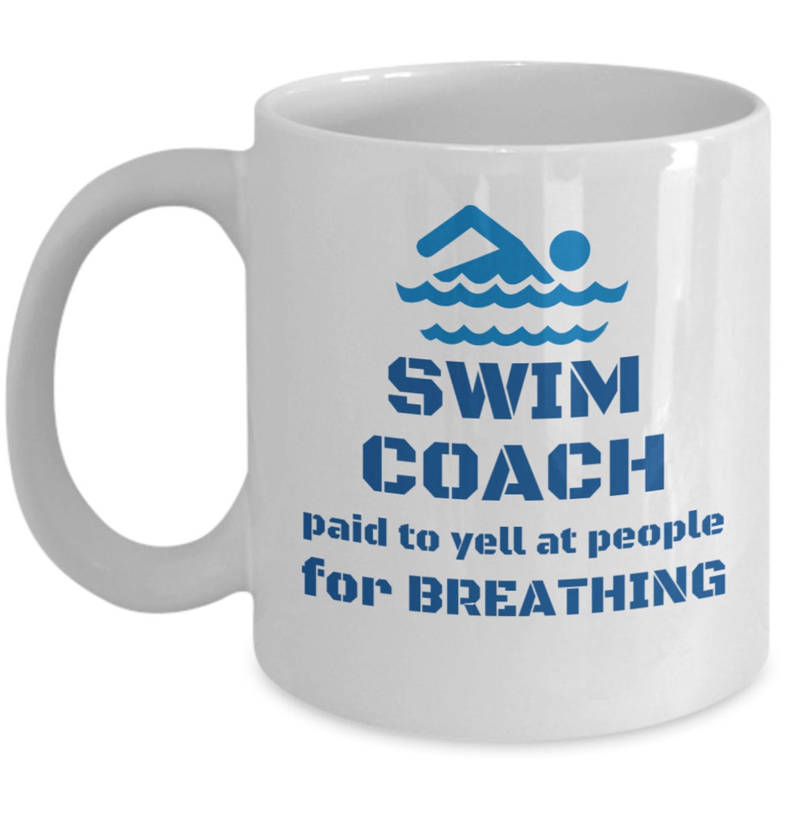 Swim Coach Paid to Yell at People for Breathing Swimming - Etsy
