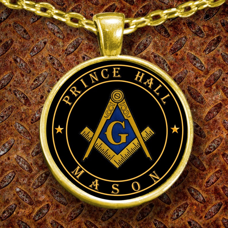 Masonic necklace Prince Hall Mason Freemason 357 symbol pendant Lodge square compass gift PHA
