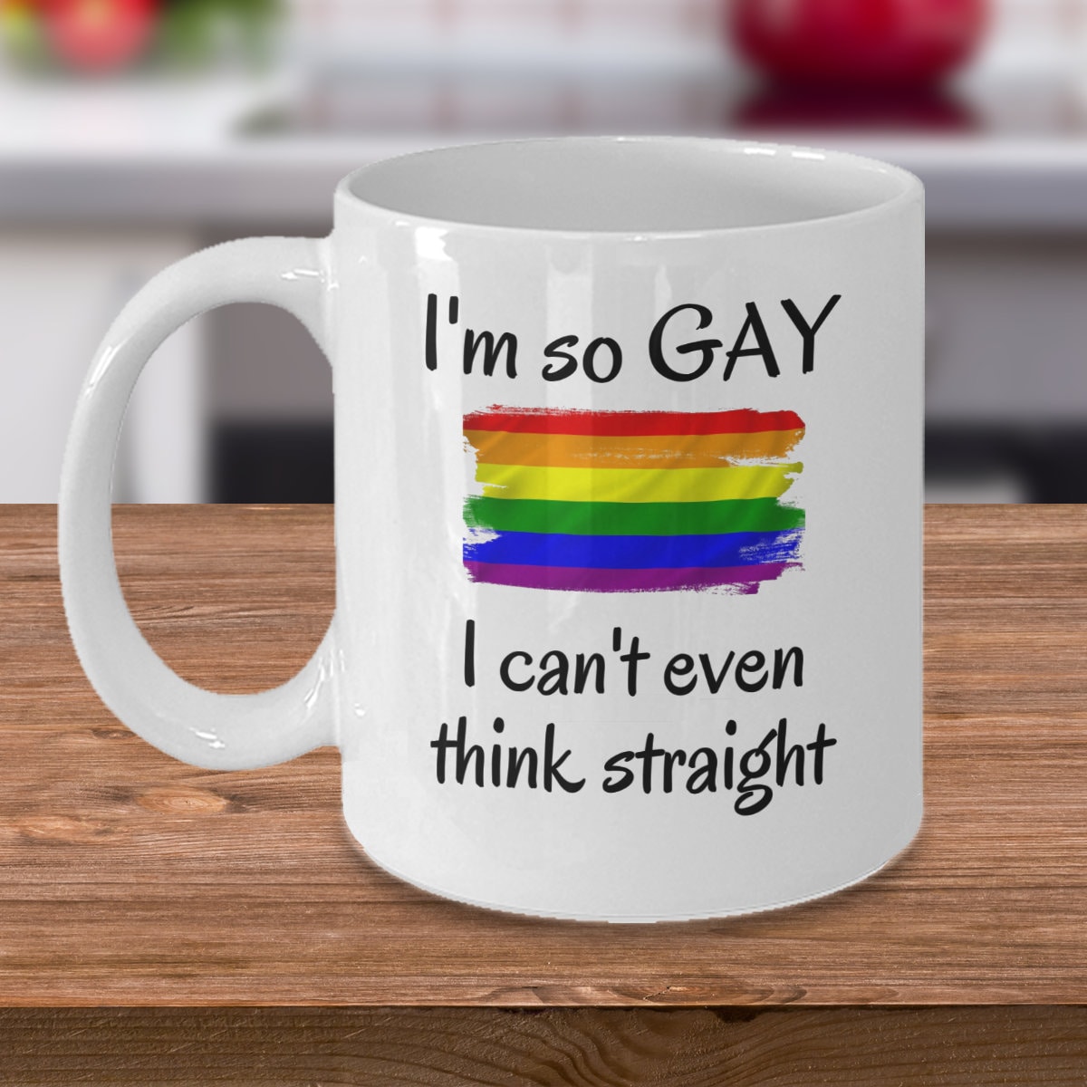 Tazza da caffè LGBT - Sono così gay cagare arcobaleni - Divertente lesbiche Bi transgender - queer gente orgoglio arcobaleno simbolo Labrys regali - Italia