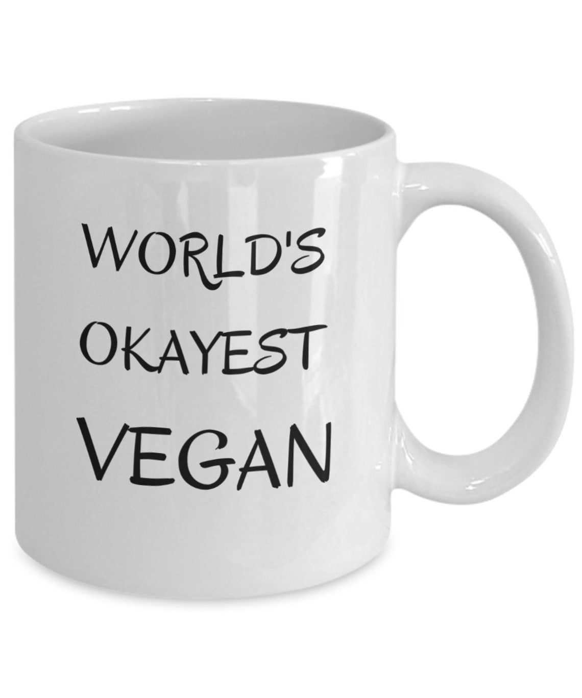 World's Okayest Vegan Funny Vegan Mug Gifts for Vegans Etsy