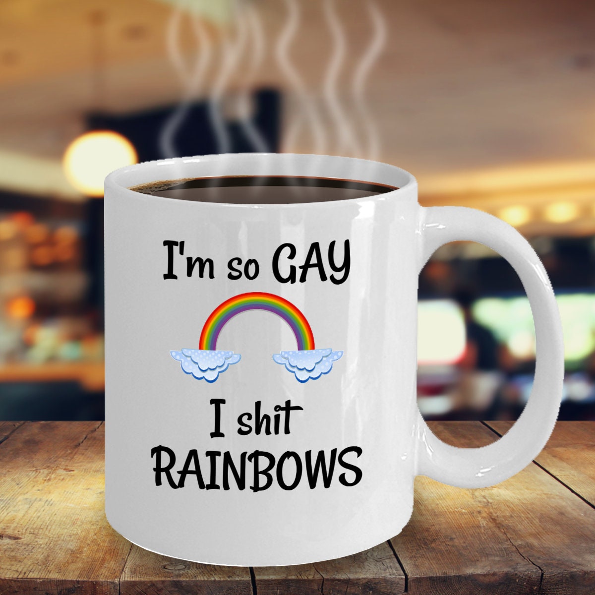 Regalo per migliore amico gay BEST-TEA Tazza da caffè con opzione sottobicchiere, Tazza con bandiera dell'orgoglio arcobaleno, Regali di compleanno LGBT per lei/lui, Migliore amante del tè - Italia