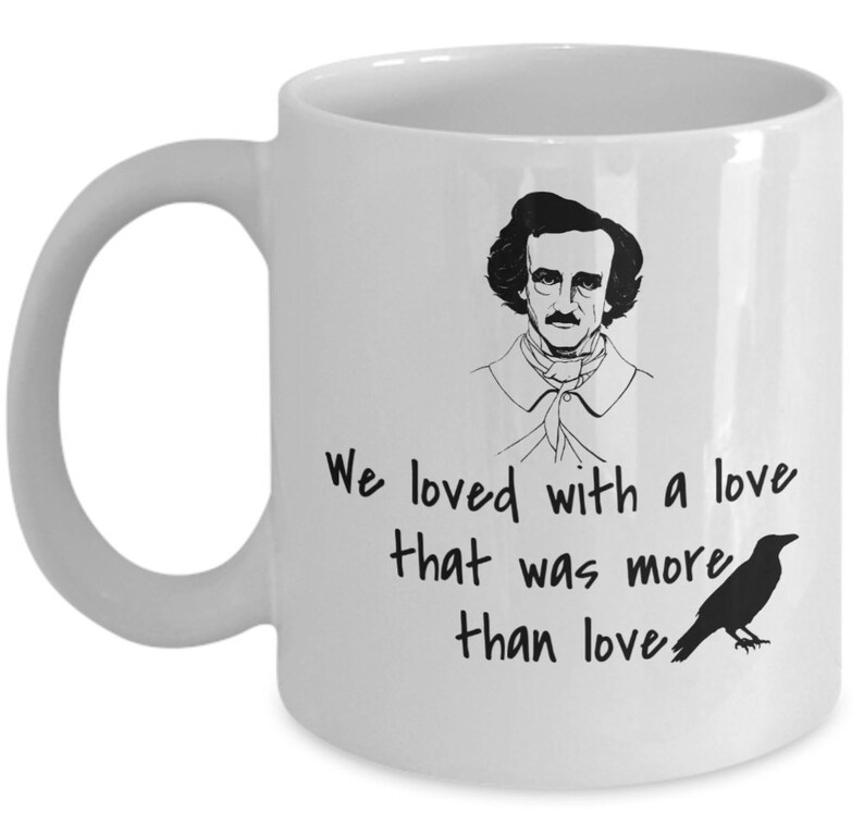 Edgar Allan Poe Valentine's Day Quote Gift Book Lover Etsy