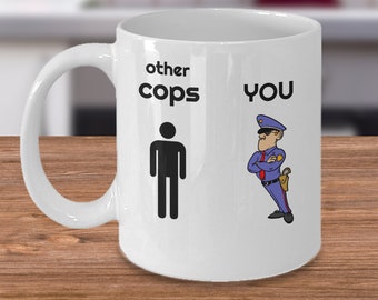 Funny Police officer hero coffee mug - Other cops and you - Police force joke gifts - policeman gift - cop patrol humor birthday gifts gifts