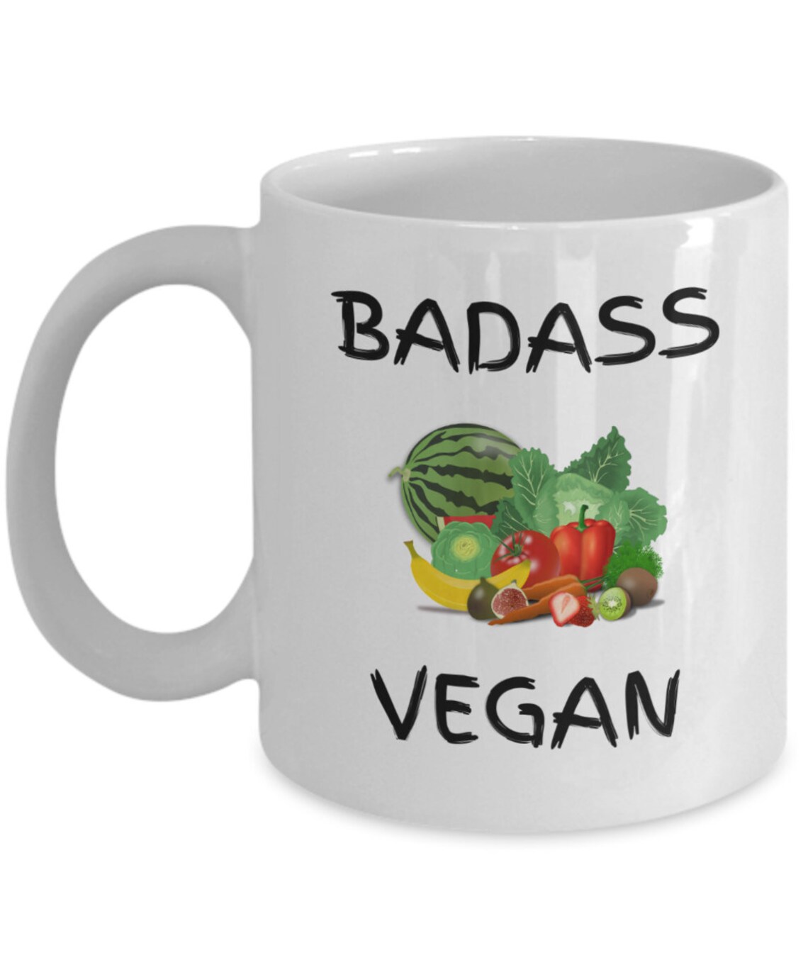 Badass Vegan Funny Vegans Gifts Vegetable Lover Gift Etsy UK