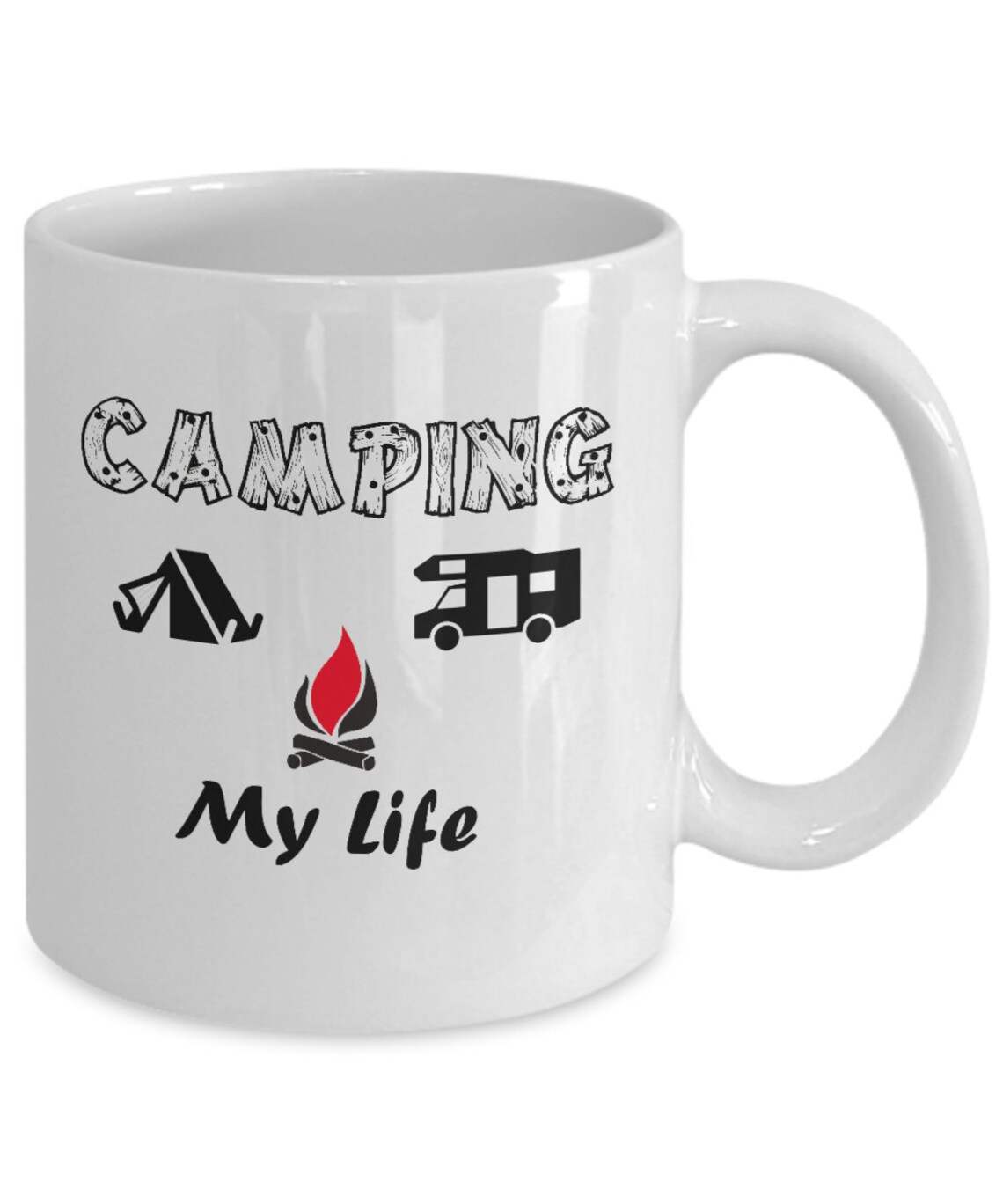 Camping Coffee Mug Camping My Life Tea Cup Gift Etsy