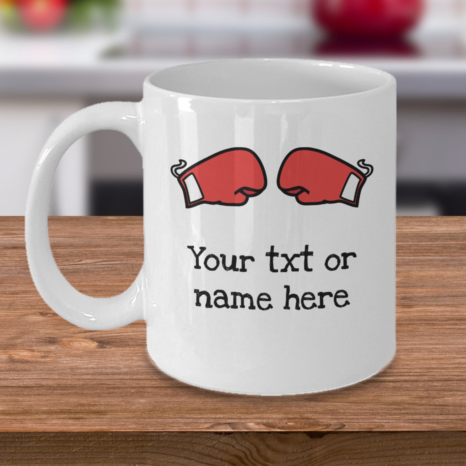 Custom boxing gloves themed mug personalized boxer gift for Etsy