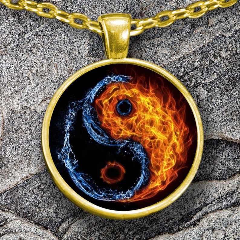Esoterik Yin Yang-Feuer-Wasser chinesische Symbol okkulten | Etsy