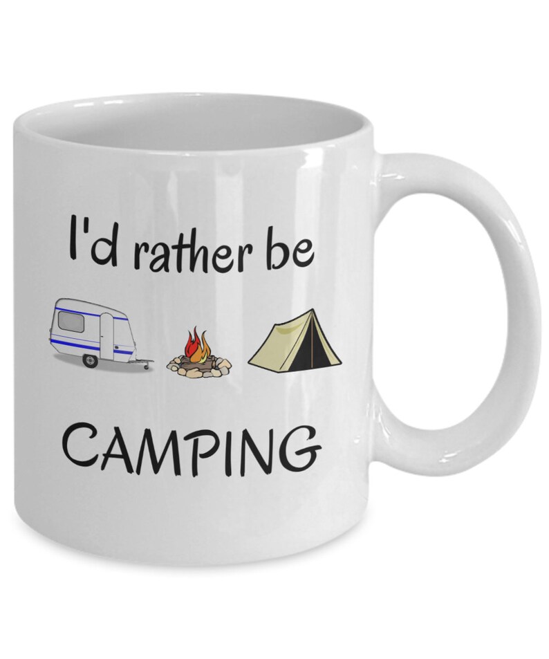 Funny campers coffee mug I'd rather be Camping RV Etsy