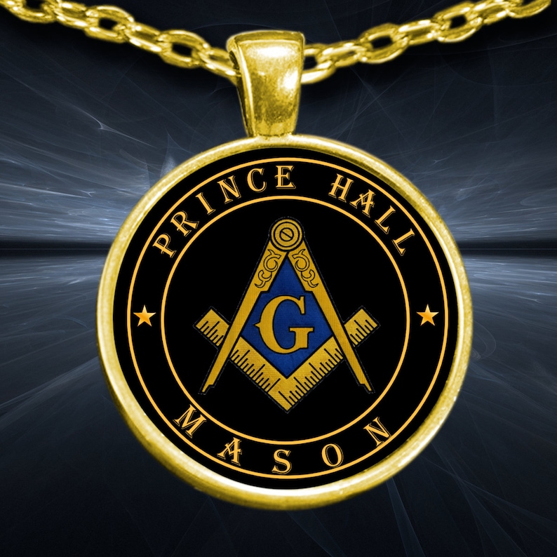Masonic necklace Prince Hall Mason Freemason 357 symbol pendant Lodge square compass gift PHA