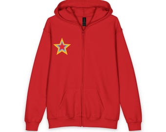 Sudadera con capucha y cremallera de mezcla pesada para jóvenes