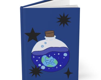 Caderno de capa dura fosca (com linhas)