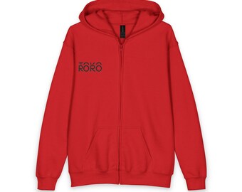 Bluza z kapturem młodzieżowa z logo Rorotoko | Bluza z kapturem na zamek, młodzieżowa bluza z kapturem na zamek