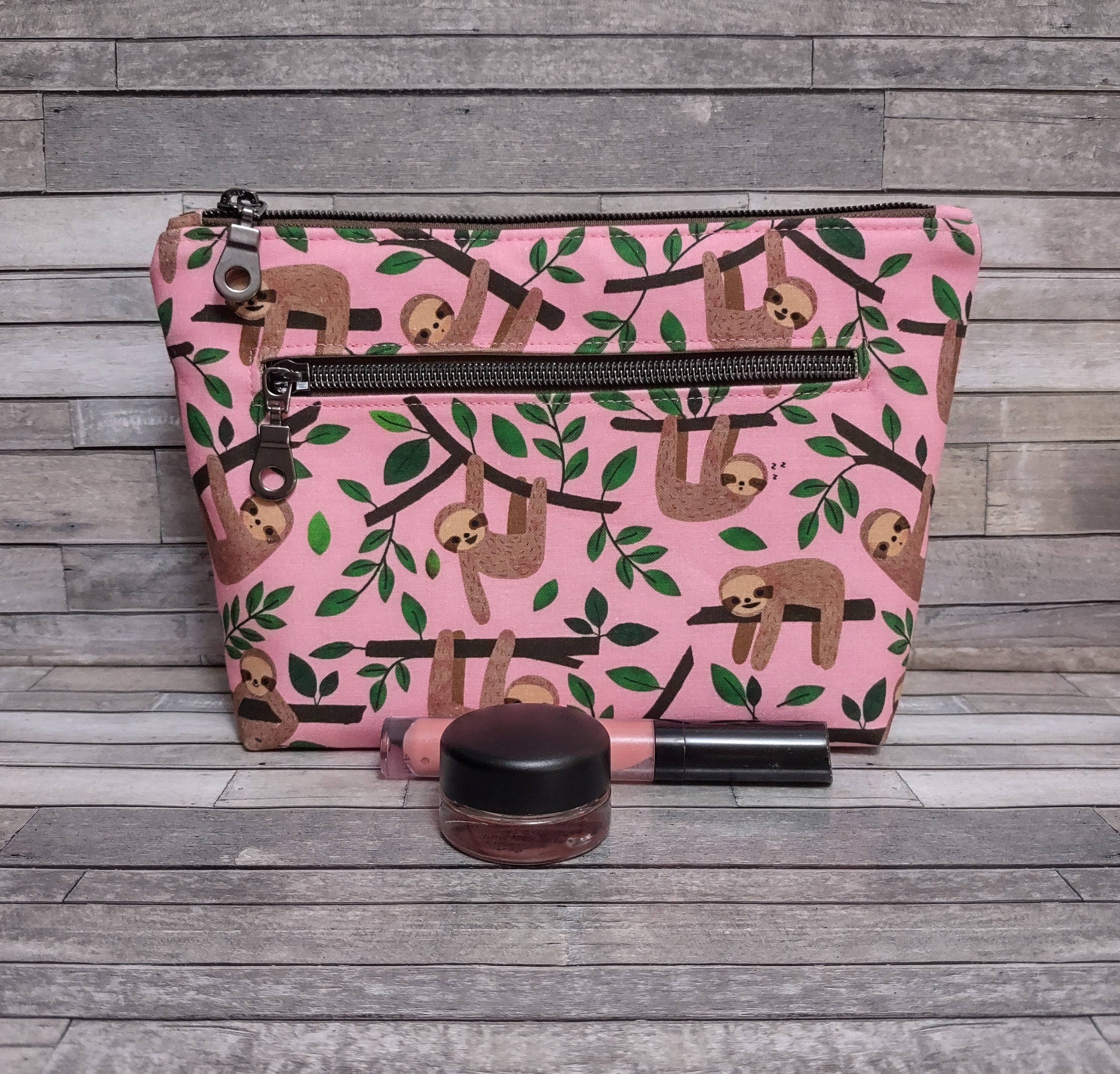 2 PCS Drawstring Makeup Bag Travel Cosmetic Bag Lazy Cosmetic Bag  Waterproof Travel Cosmetic Pouch Bag Drawstring Design One-Step Organizer  for Women Girl (Grey Flamingo) : : Beauty & Personal Care