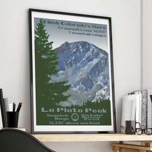 La Plata Peak, La Plata Peak poster, La Plata Peak print, Colorado 14ers, Colorado 14er, Colorado 14ers poster, 14er, 14ers, fourteener, 14e