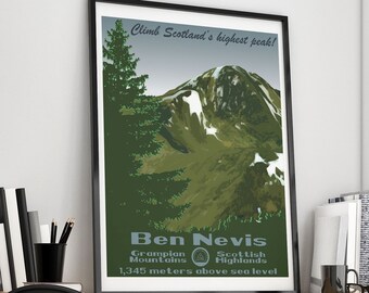 Ben Nevis, Ben Nevis Poster, Ben Nevis print