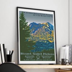 Mt Saint Helens Poster, Mt Saint Helens Print, Mt Saint Helens, Mt. St. Helens, Mount Saint Helens Poster, Mount Saint Helens