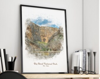 Afiche del Parque Nacional Big Bend