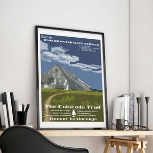 Colorado Trail Art Print - Colorado Trail Poster, CO Trail Poster, Colorado Trail, CO Trail, Colorado Hiking Poster, Colorado Hiking Gift