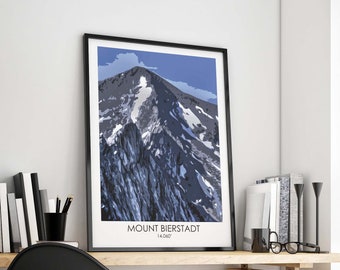 Mt Bierstadt Poster - Mt Bierstadt Art Print, 14ers, Colorado 14ers Poster, 14ers Poster, 14ers Print, Mt Bierstadt Print
