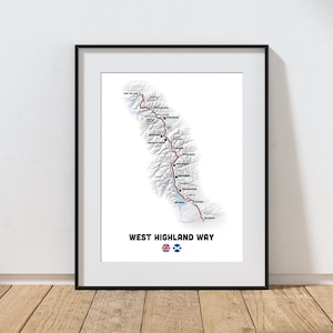 West Highland Way Map, West Highland Way Trail Map