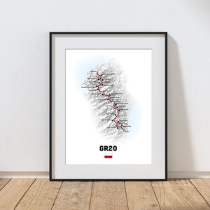 Mapa da trilha GR20 Imprimir