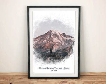 Mount Rainier National Park Poster