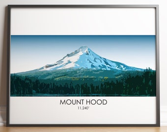 Mt Hood, Mt Hood Poster, Mt Hood Print, Mount Hood, Mount Hood Poster, Mount Hood Print
