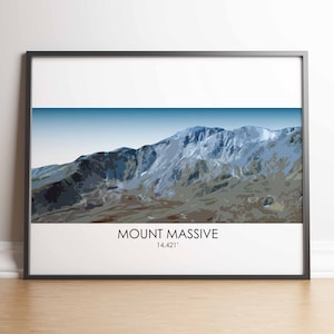 Mt Massive, Mt Massive Poster, Mt Massive Print, Mt. Massive, Mt. Massive Poster, Mt. Massive Print, Mount Massive, Colorado 14ers, 14er, 14