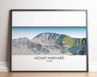 Mt Harvard Poster, Mt Harvard Print, Mt Harvard, Mount Harvard Poster, Mount Harvard Print, Mount Harvard