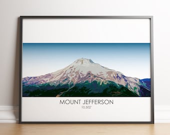 Mt Jefferson, Mt Jefferson Poster, Mt Jefferson Print, Mount Jefferson, Mount Jefferson Print, Mount Jefferson Poster