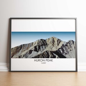 Huron Peak Poster, Huron Peak Print, Huron Peak, Mt Huron, Mt. Huron, Colorado 14er, 14er, 14er print, 14er poster
