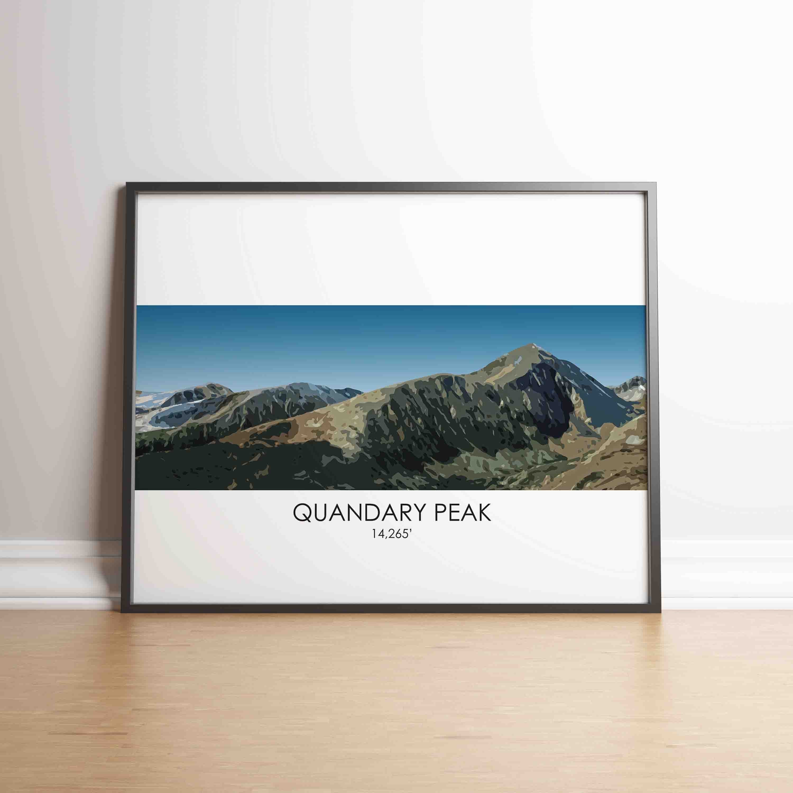 Quandary Peak Poster, Quandary Peak Print, Quandary Peak, Mt Quandary, Mt Quandary Poster, Mt Quandary Print, Quandary