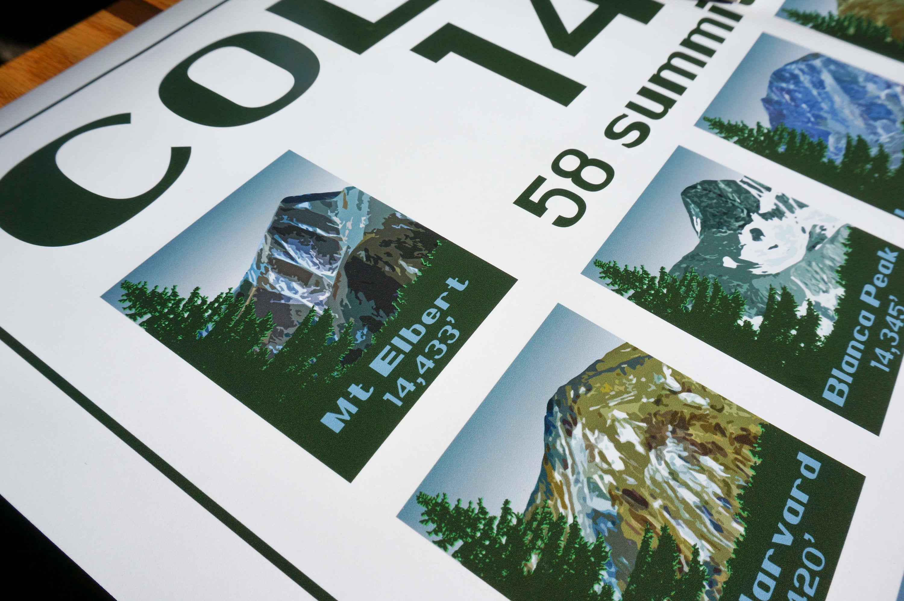 Colorado 14ers Poster - Etsy
