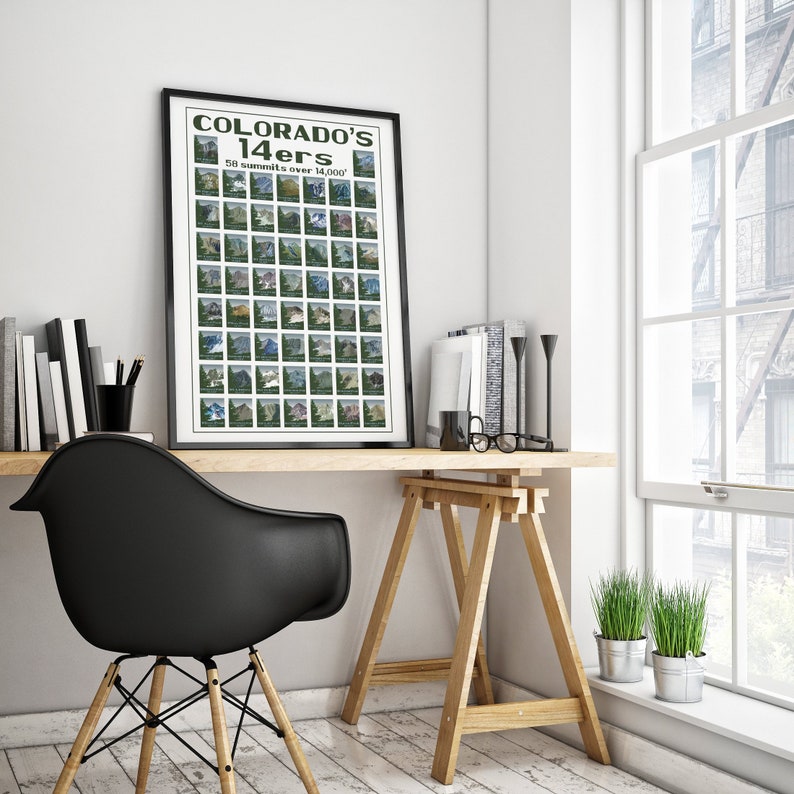 Colorado 14ers Poster - Etsy