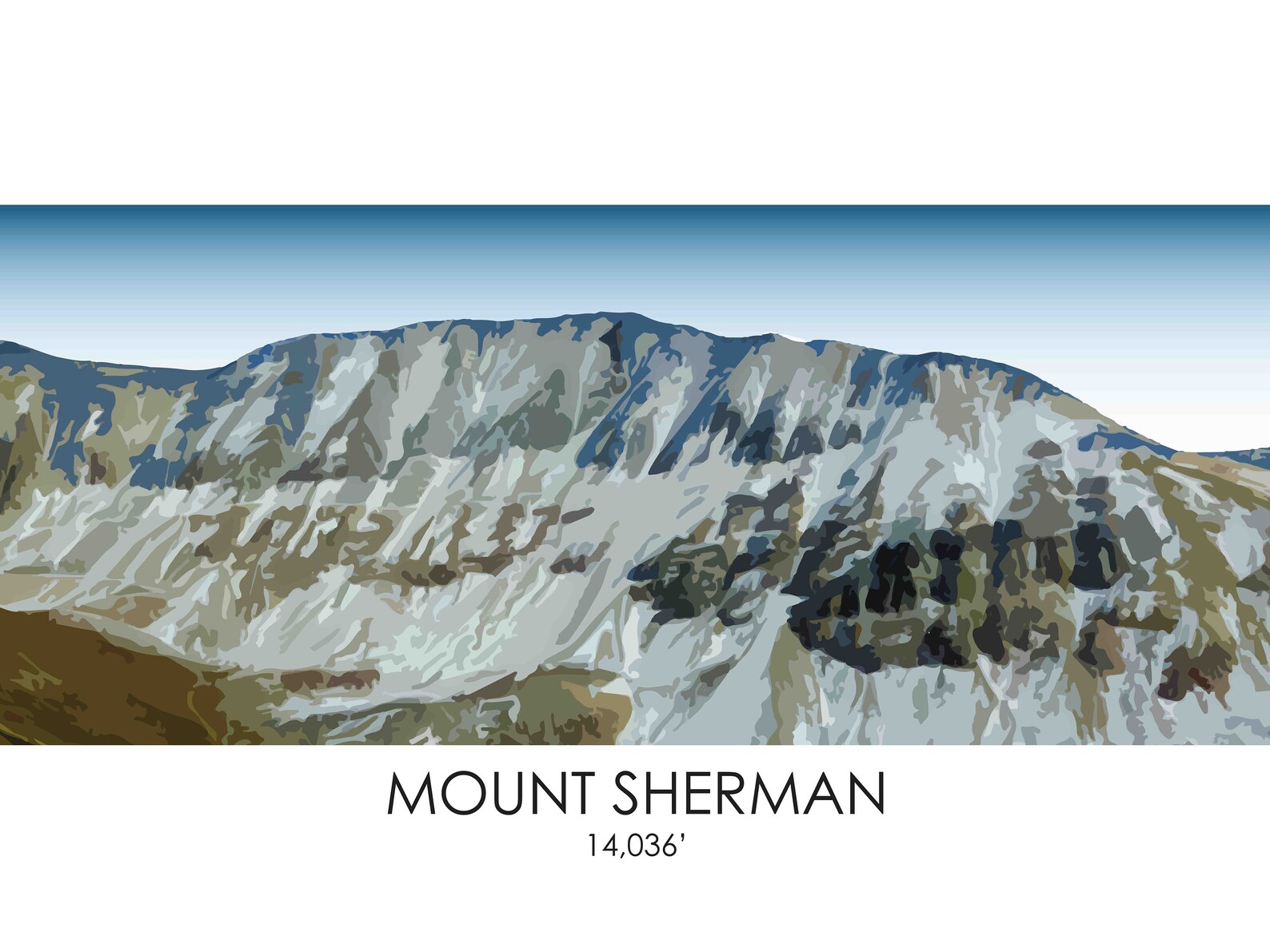 Mt Sherman Poster Mt Sherman Print Mount Sherman Poster Etsy