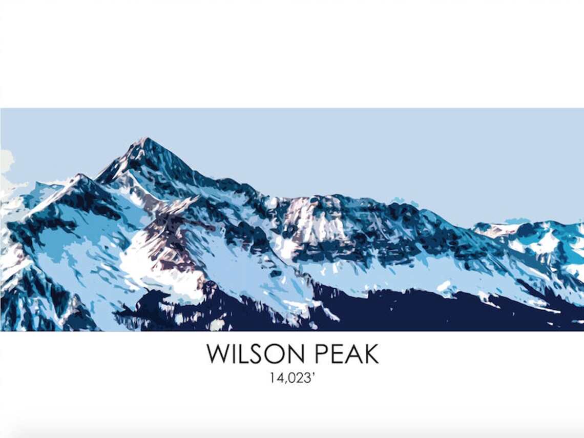 Wilson Peak Art Print - Telluride, 14er, Colorado 14er, 14er Art Print ...