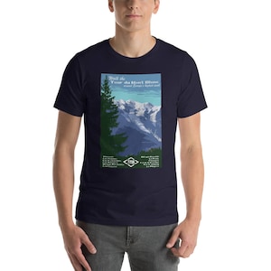 Tour du Mont Blanc T-Shirt - Men&#39;s t-shirt, Mont Blanc, Chamonix, TMB, Mont Blanc shirt, Chamonix shirt