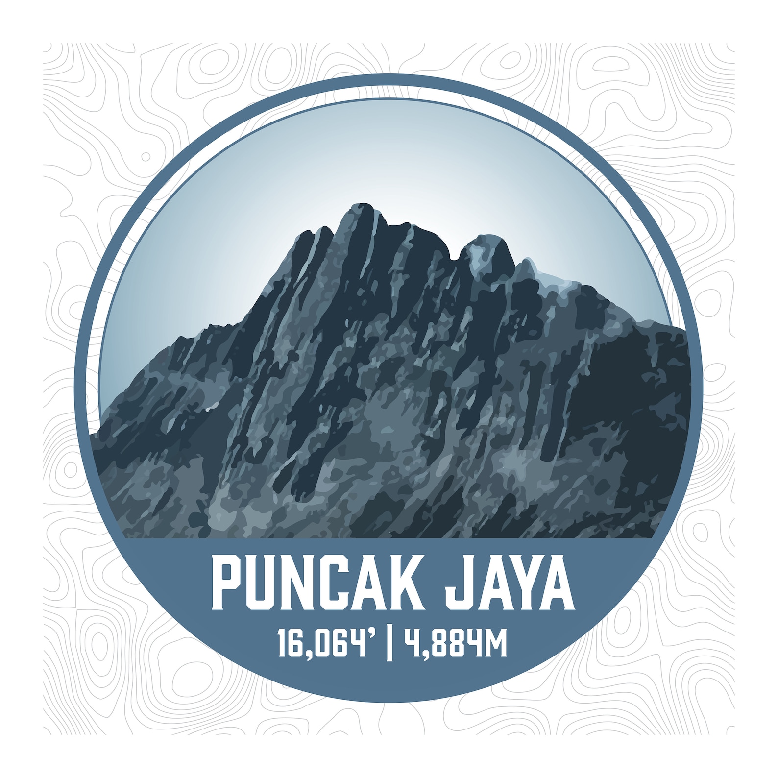 Puncak Jaya Poster Puncak Jaya Print Puncak Jaya Carstensz Etsy