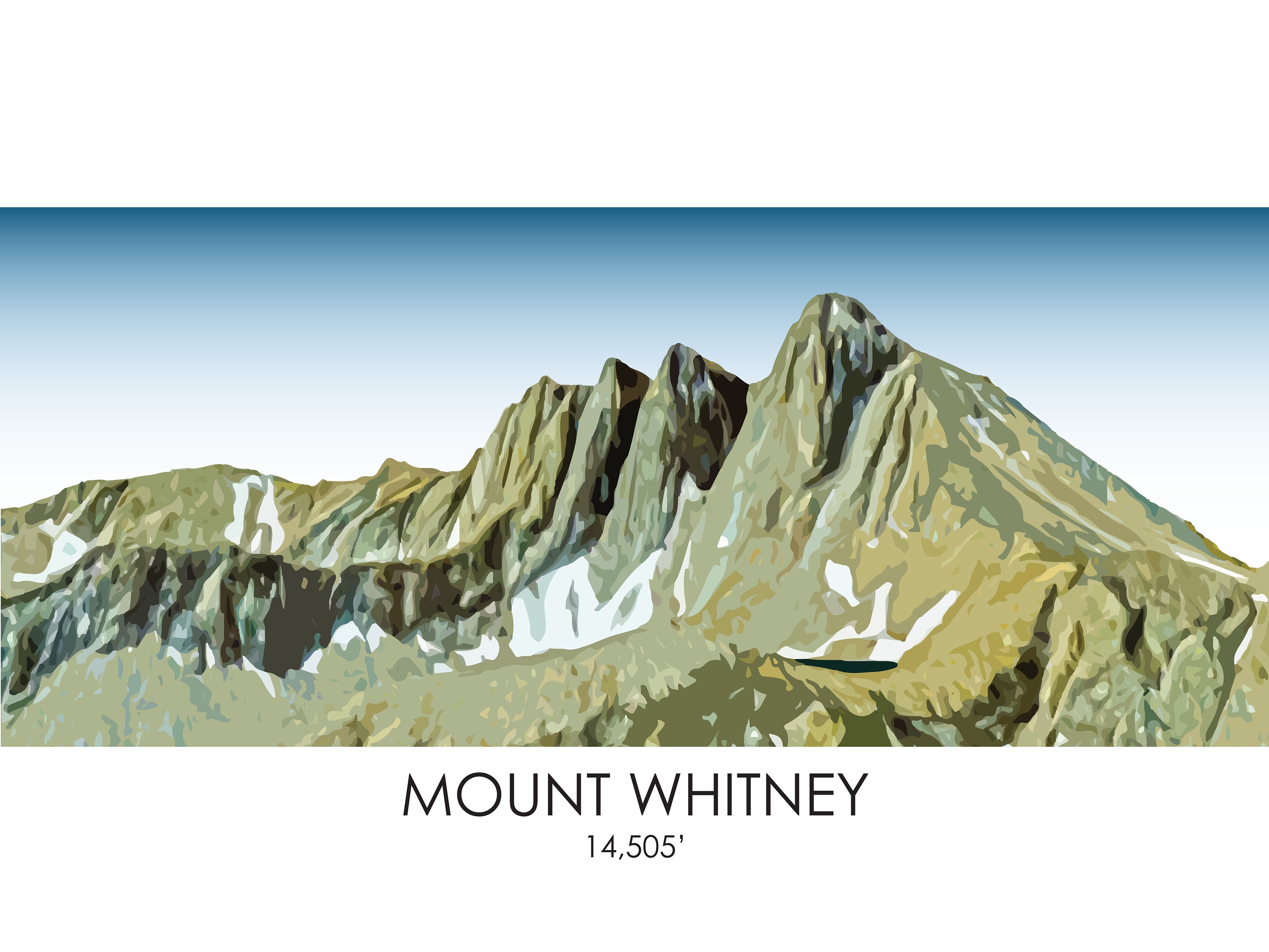 Mt Whitney Mt Whitney Print Mt Whitney Poster Mount - Etsy