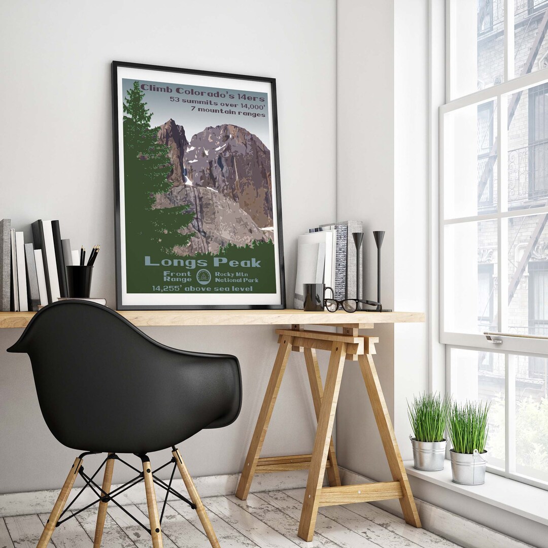 Longs Peak, Longs Peak Poster, Longs Peak Print, Colorado 14ers
