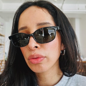 True Vintage 90s Mini Black Square Sunglasses